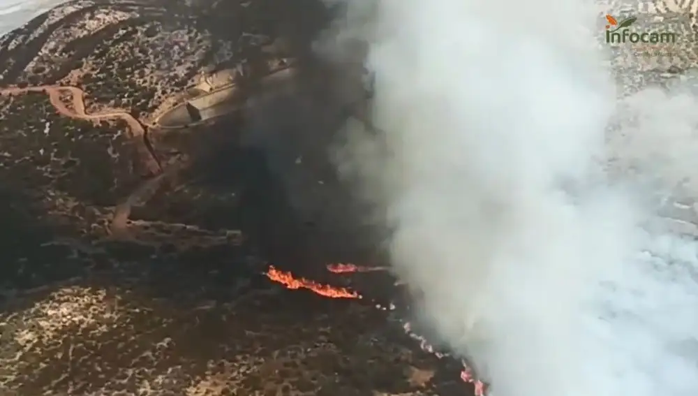 Incendio forestal en Puertollano (Ciudad Real)