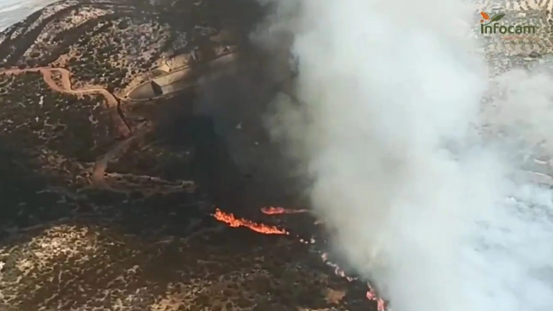Incendio forestal en Puertollano (Ciudad Real)