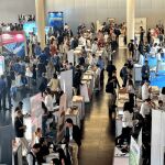 Vista del área de expositores en la edición 2024 de Al Andalus Innovation Venture, en el interior del Pabellón de la Navegación de Sevilla