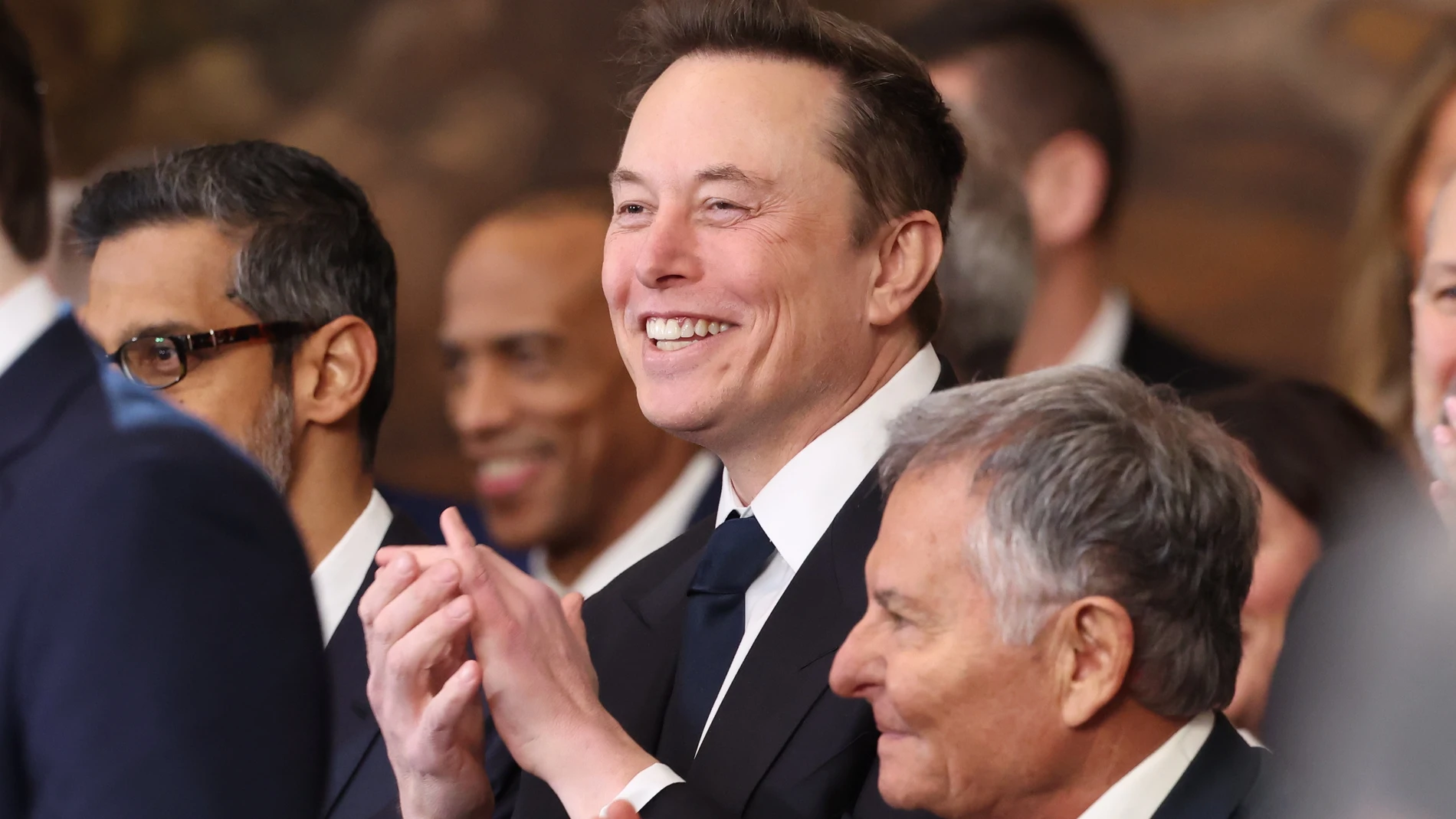 (Foto de ARCHIVO) January 20, 2025, Washington, District Of Columbia, USA: Tesla CEO and X owner Elon Musk reacts as U.S. President Donald Trump delivers his inaugural address on the day of his Presidential Inauguration at the Rotunda of the U.S. Capitol in Washington, U.S., January 20, 2025. REUTERS/Kevin Lamarque/Pool Europa Press/Contacto/Kevin Lamarque 20/01/2025 ONLY FOR USE IN SPAIN