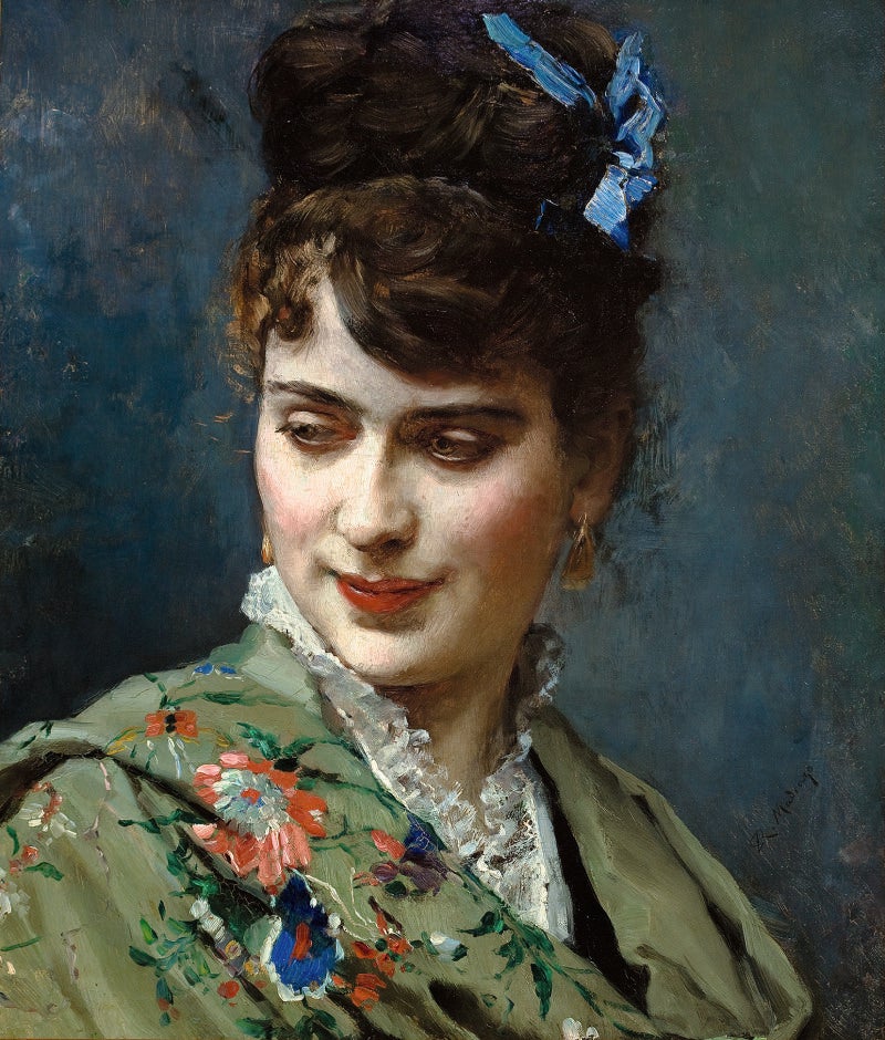Retrato de la modelo Aline Masson, que posó para Madrazo