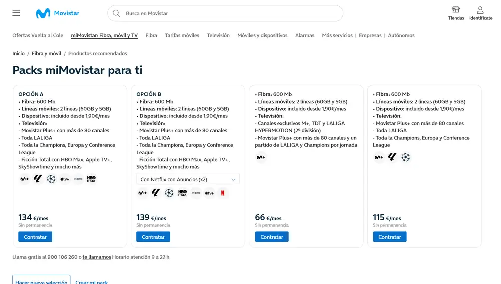 Este paquete sin descuento se va a 134 euros