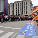 Concentración de policías en Lleida para apoyar a los compañeros agredidos