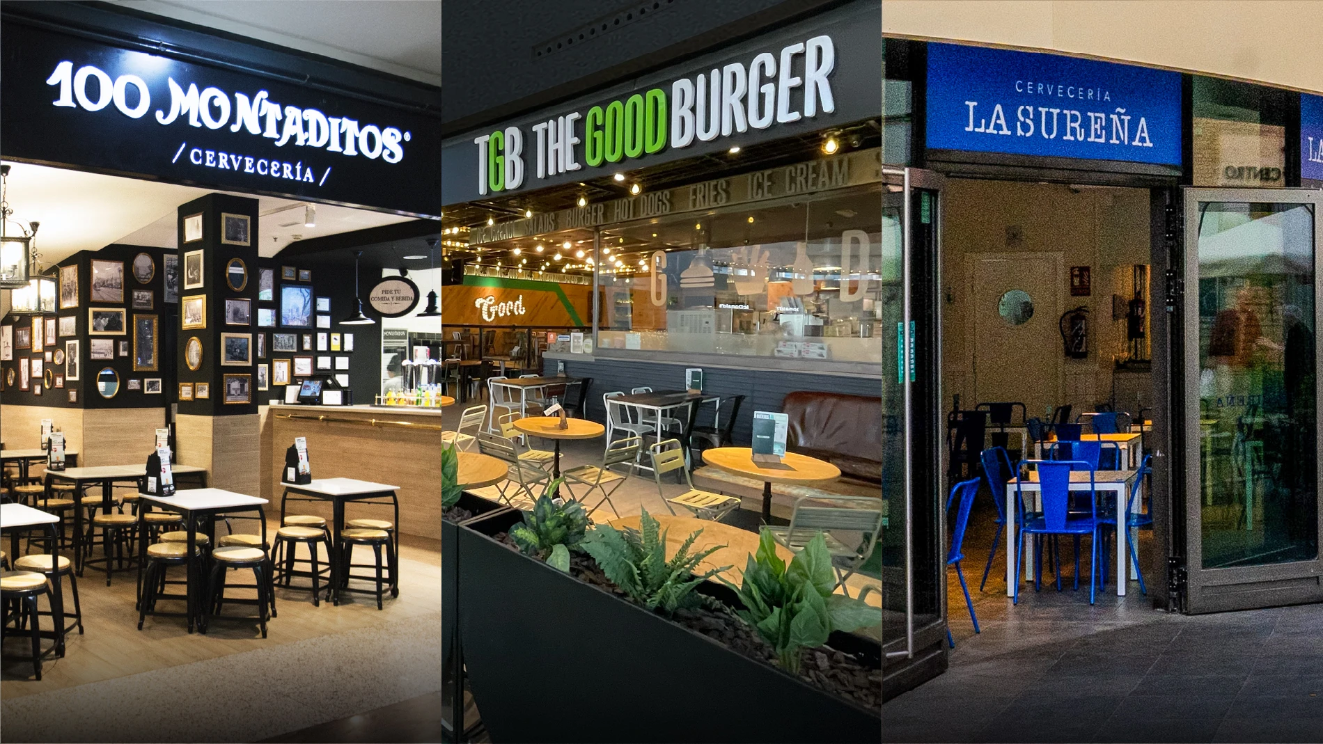 100 Montaditos, TGB y La Sureña, tres de las marcas de Restalia