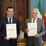 Juanma Moreno e Isidro Fainé