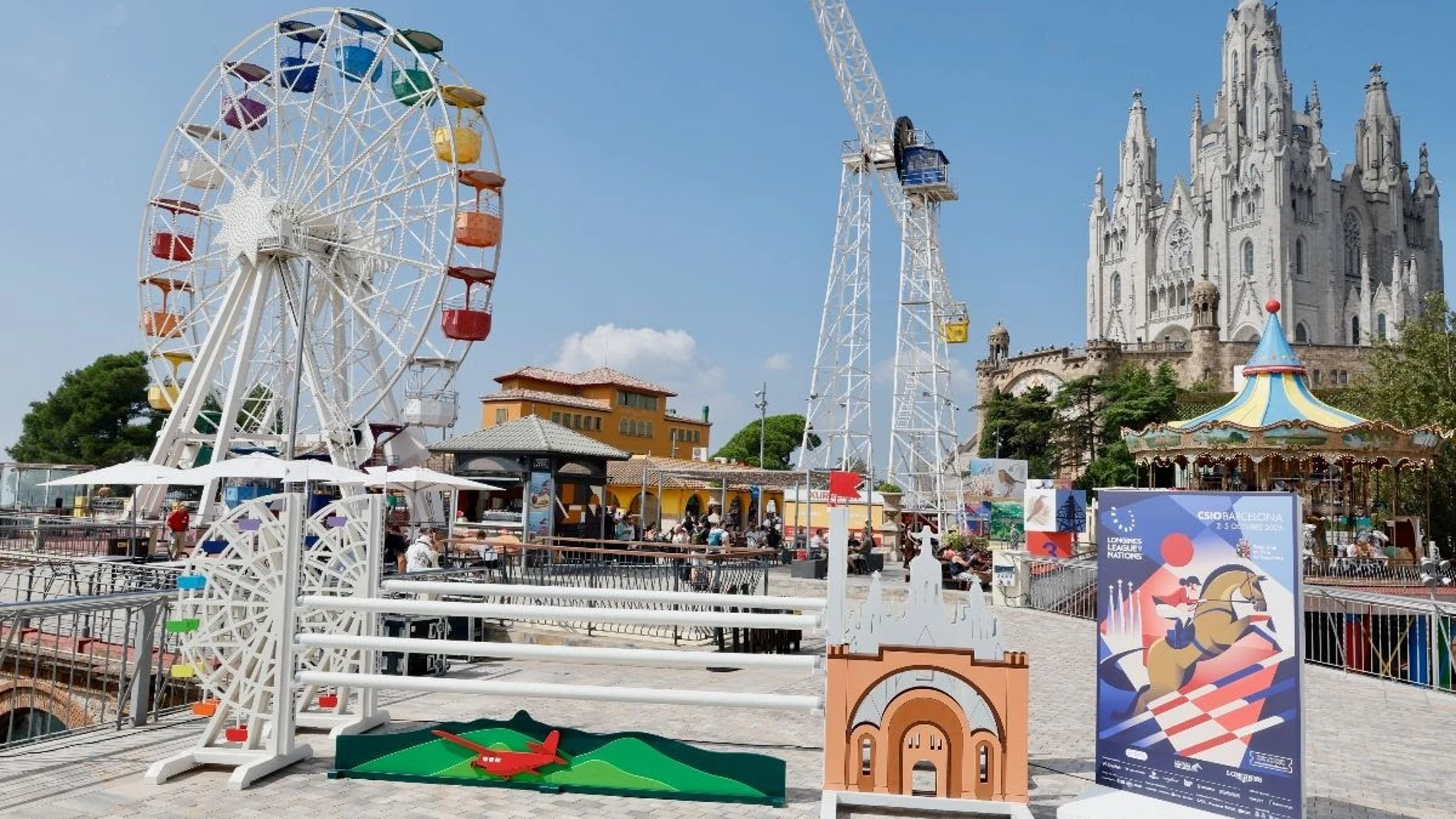Obstáculo especial basado en el Tibidado de Barcelona para el CSIO Barcelona 2025 REMITIDA / HANDOUT por CSIO Fotografía remitida a medios de comunicación exclusivamente para ilustrar la noticia a la que hace referencia la imagen, y citando la procedencia de la imagen en la firma 18/09/2025