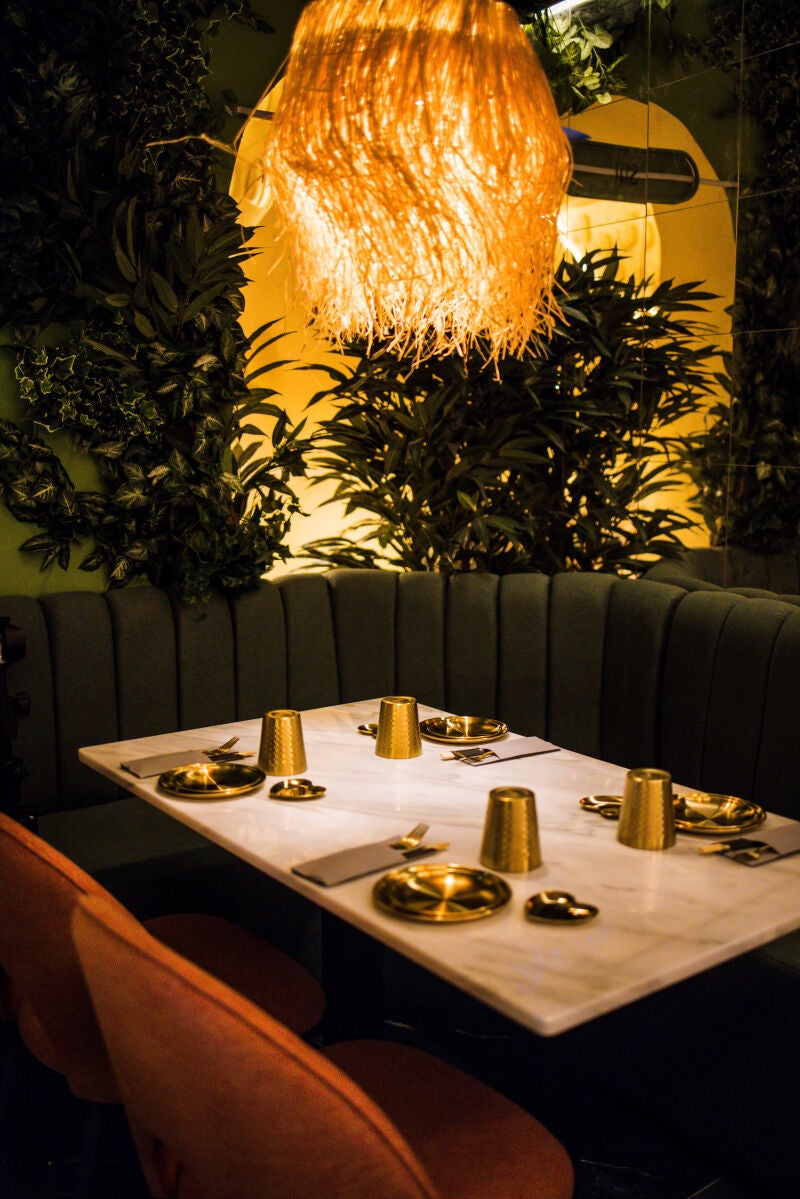 Zona rocosa del restaurante Enkai