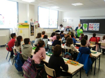 Una clase en una escuela de Catalu&ntilde;a