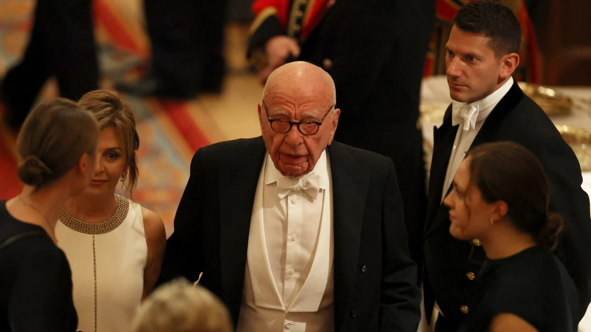 Rupert Murdoch en la cena de Estado con los Trump, los Reyes Carlos III y Camilla y los príncipes de Gales