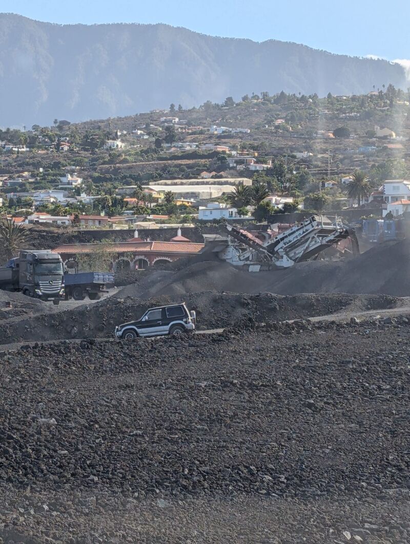 La zona devastada por el volcán