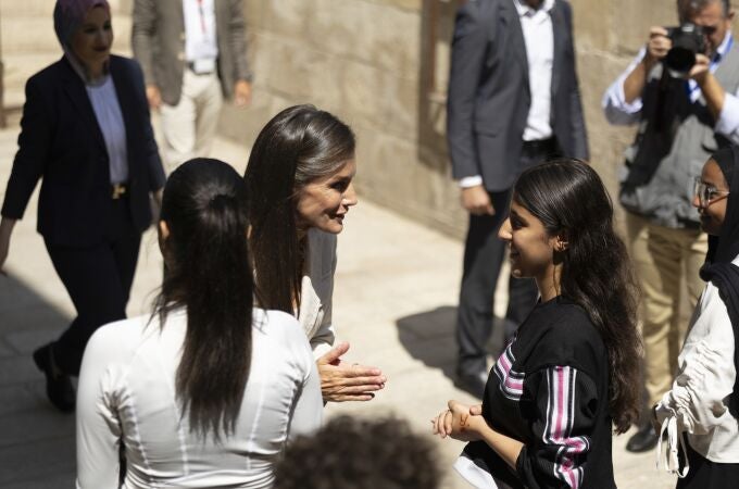 Spanish Queen Letizia during a visit to Sultan Foundation on occasion of state visit to Egypt in El Cairo on Thursday, 18 September 2025