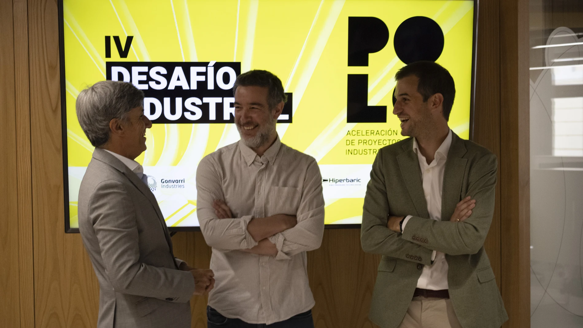 Javier Cuasante de Polo Positivo y los emprendedores Fernando Lázaro y Juan José Gutiérrez