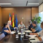 La vicepresidenta primera Susana Camarero durante la reunión con los Administradores de Fincas