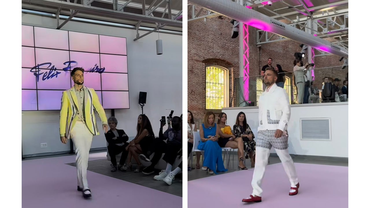 Almoguera y Montoya sorprenden como modelos para el toledano Félix Ramiro en la Fashion Week
