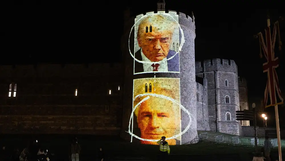 R.Unido.- Libertad bajo fianza para los detenidos por proyectar imágenes de Trump y Epstein en el castillo de Windsor