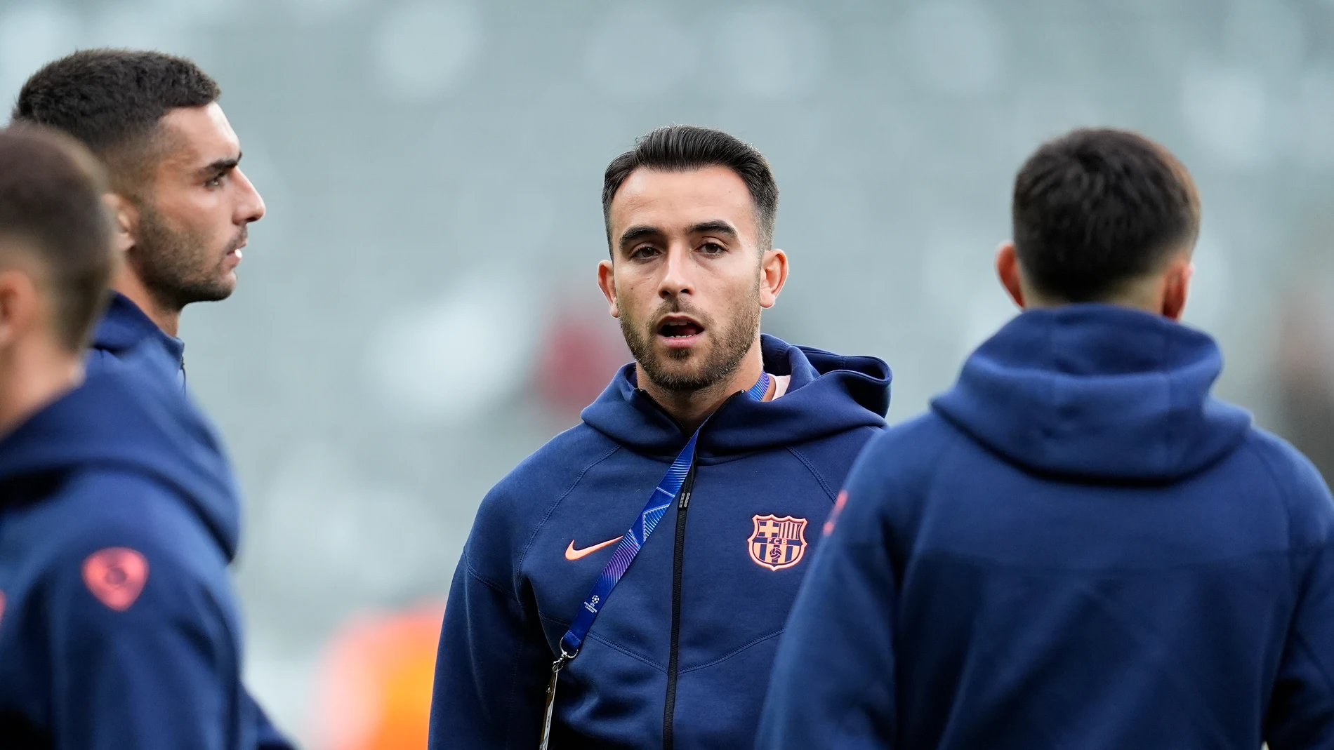 Eric Garcia of FC Barcelona looks on during the UEFA Champions League 2025/26 League Phase MD1 match between Newcastle United FC and FC Barcelona at St James' Park on September 18, 2025 in Newcastle upon Tyne, England. AFP7 18/09/2025 ONLY FOR USE IN SPAIN