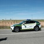 Dispositivo de tr&aacute;fico de la Guardia Civil.