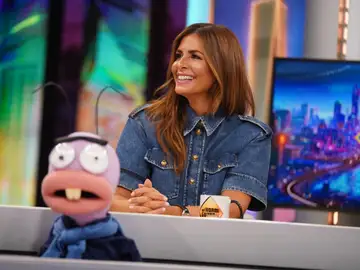 Nuria Roca con look denim. Nuria Roca con look denim.