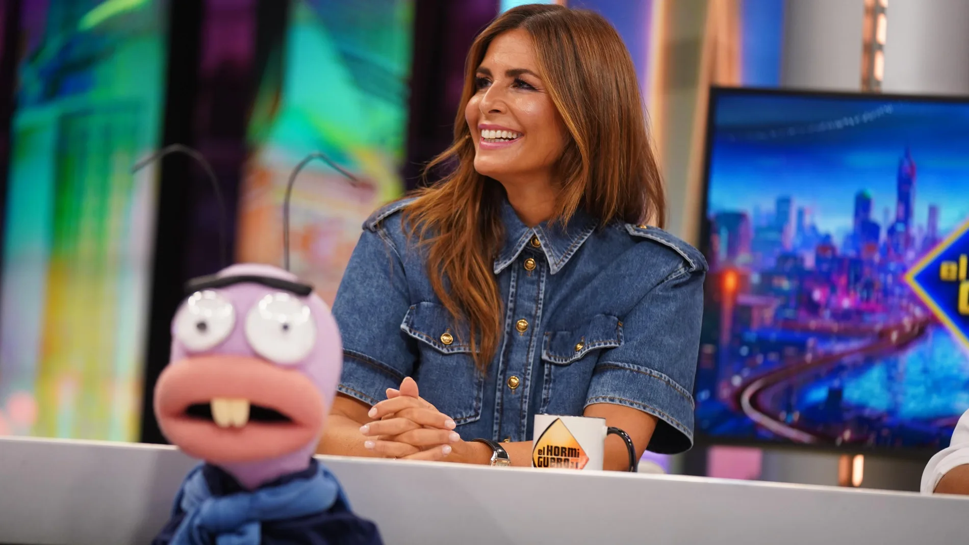 Nuria Roca con look denim.