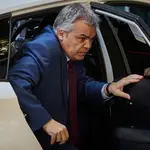 El exsecretario de organización del PSOE, Santos Cerdán , a su llegada al Tribunal Supremo en Madrid, este lun