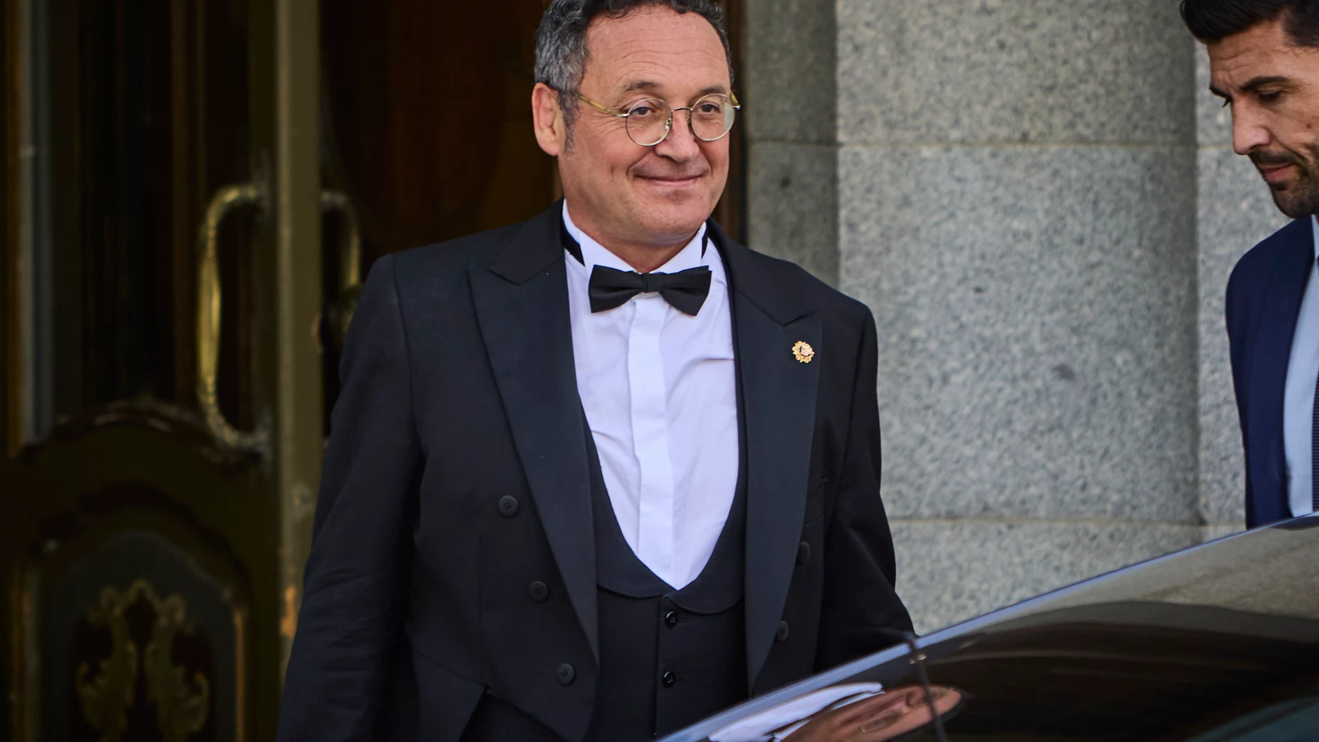 El Fiscal General del Estado, Álvaro García Ortiz. El rey Felipe VI es despedido por la presidenta del Tribunal Supremo y el Consejo General del Poder Judicial (CGPJ), Isabel Perelló a su salida este viernes del Tribunal Supremo donde ha presidido el tradicional acto de apertura del año judicial © Alberto R. Roldán / Diario La Razón. 05 09 2025
