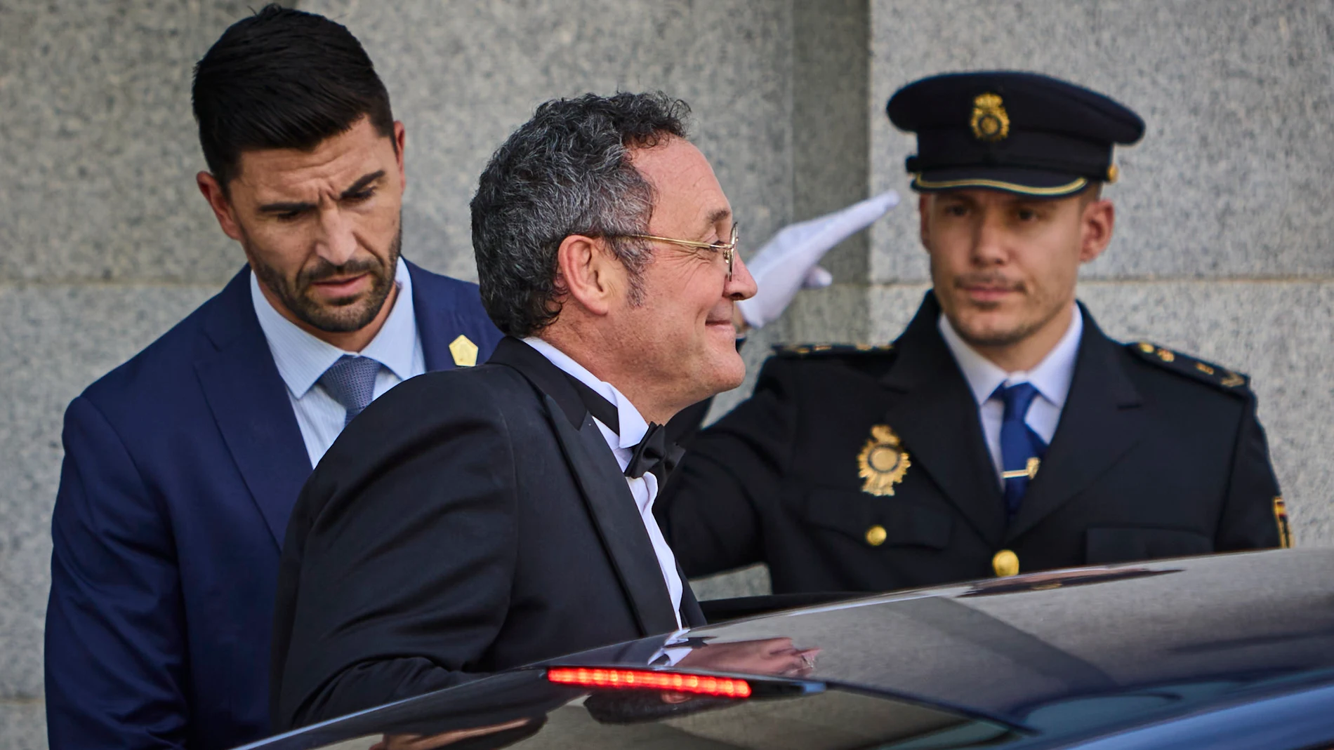 El Fiscal General del Estado, Álvaro García Ortiz. El rey Felipe VI es despedido por la presidenta del Tribunal Supremo y el Consejo General del Poder Judicial (CGPJ), Isabel Perelló a su salida este viernes del Tribunal Supremo donde ha presidido el tradicional acto de apertura del año judicial © Alberto R. Roldán / Diario La Razón. 05 09 2025