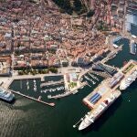 Imagen panorámica del Puerto de Vigo.