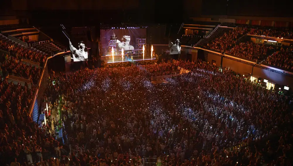 Imagen del Roig Arena durante el concierto de Sebastián Yatra