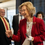 La Reina Sof&iacute;a en su viaje a Washington.