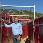 José Luis Martín, alcalde de Becerril, el 18 de septiembre en la plaza de toros del municipio.
