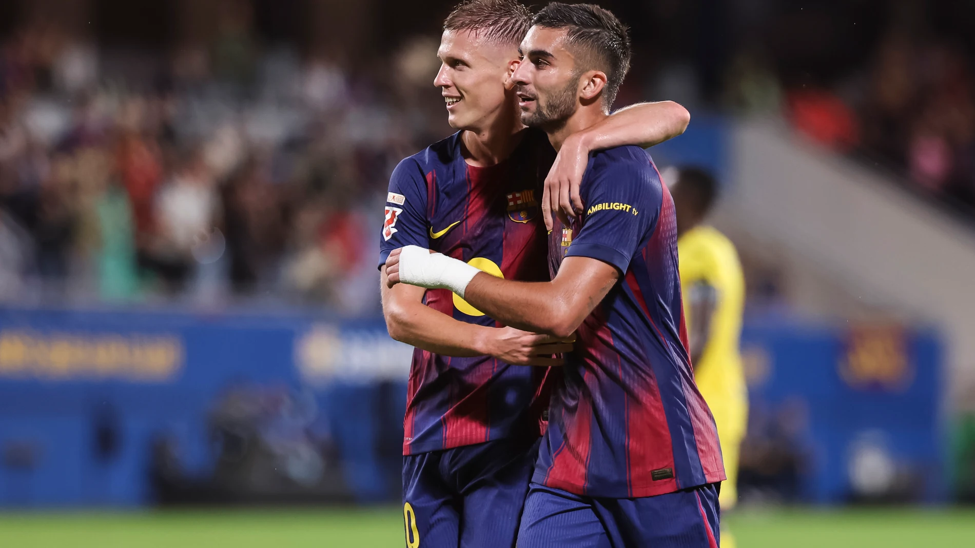 Ferran Torres of FC Barcelona celebrates a goal during the Spanish league, La Liga EA Sports, football match played between FC Barcelona and Getafe CF at Johan Cruyff stadium on September 21, 2025 in Barcelona, Spain. AFP7 21/09/2025 ONLY FOR USE IN SPAIN