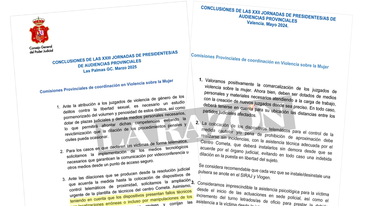 Las actas de los jueces que alertaron sobre las pulseras antimaltrato: "Presentan fallos. Que se corrijan"