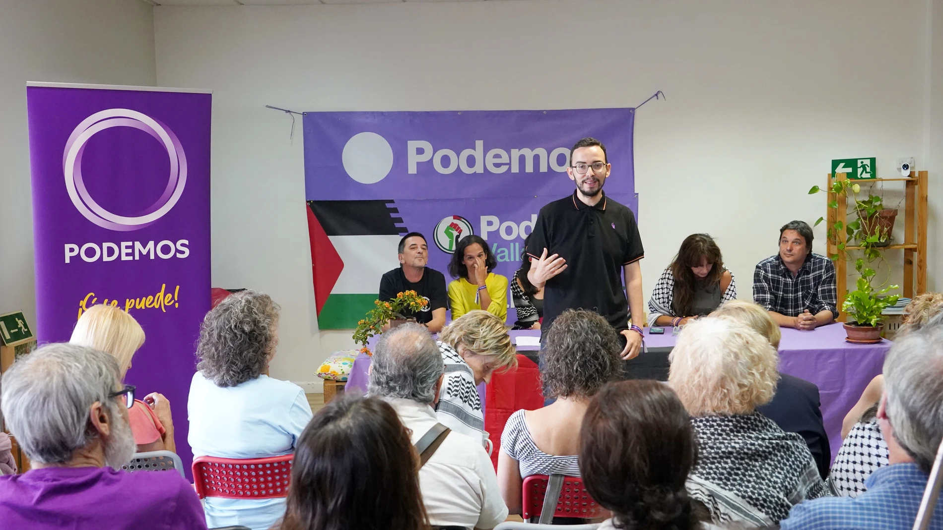 Podemos Castilla y León celebra un encuentro con la militancia en el que su coordinador, Miguel Ángel Llamas, analiza la cita electoral autonómica de marzo de 2026
