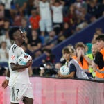 Vinicius, durante el partido entre el Levante y el Real Madrid