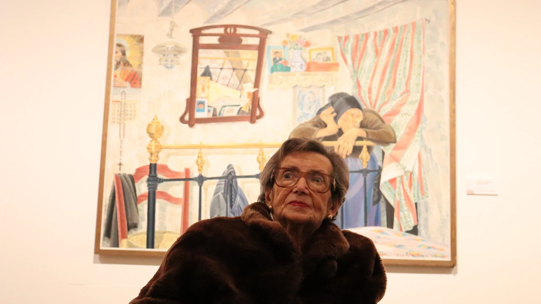 Gloria Merino, hija adoptiva de Castilla-La Mancha y pintora de reconocido prestigio.