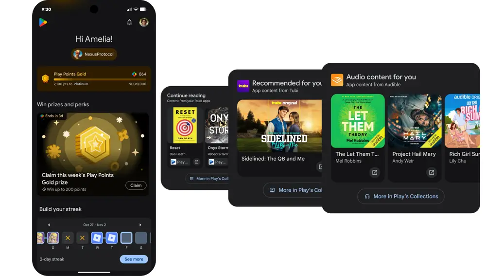 La nueva pestaña 'Tú' te ofrece todo tipo de recomendaciones de juegos, libros, podcasts y audiolibros