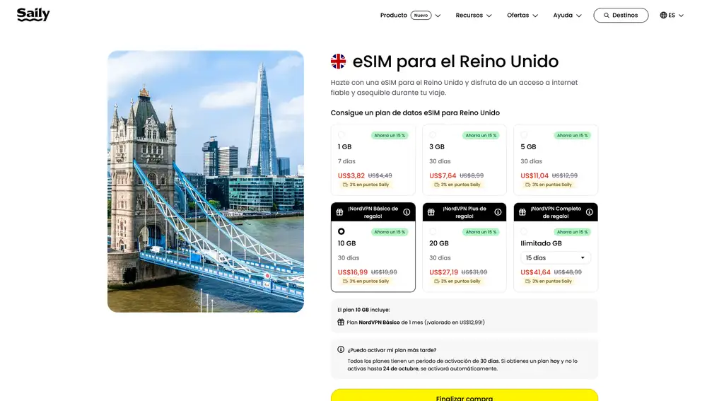 Ya vayas a Reino Unido o Vietnam, tendrás datos móviles con Saily