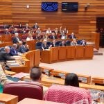 Votación en la segunda sesión del Pleno de las Cortes de Castilla y León