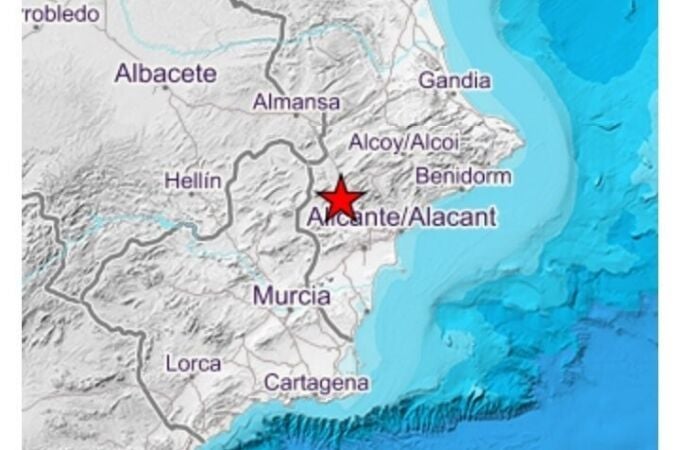 Alicante.-Sucesos.- El noroeste de Elda registra un seísmo de magnitud 2.1