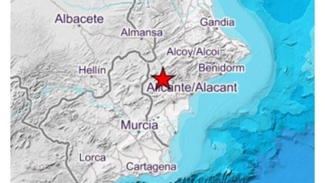 Alicante.-Sucesos.- El noroeste de Elda registra un seísmo de magnitud 2.1