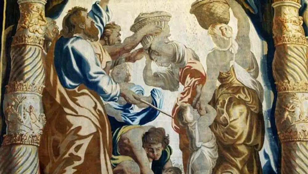 Imagen de uno de los tapices expuestos