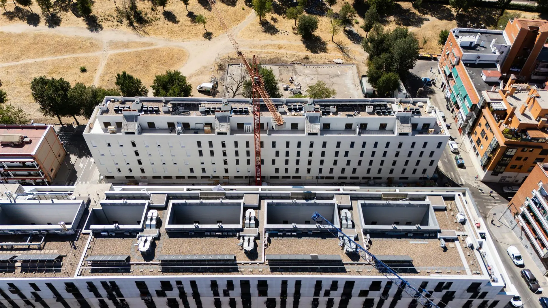 MADRID.-Arranca la fase final de construcción de dos promociones de viviendas públicas de alquiler asequible en Latina