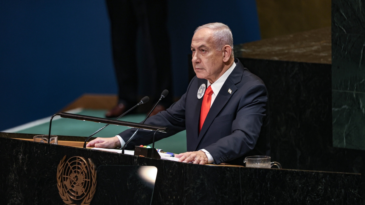 Qué es el código que llevaba Netanyahu en la solapa durante su discurso en la ONU