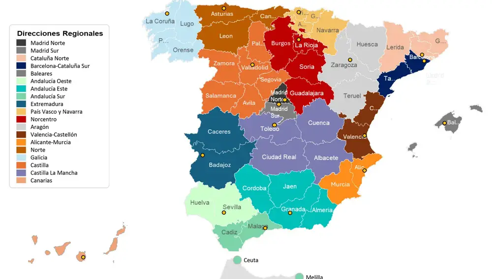 Nueva estructura territorial