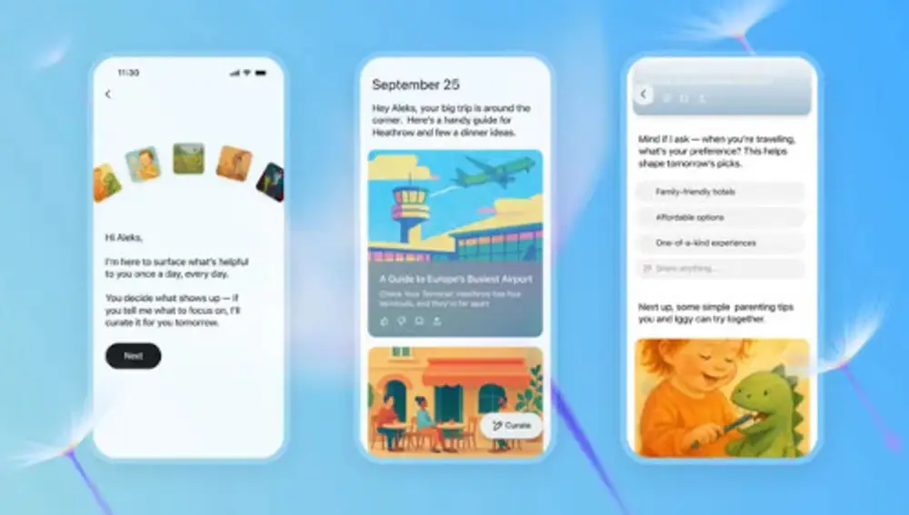 Aspecto de las tarjetas visuales que ofrece ChatGPT Pulse