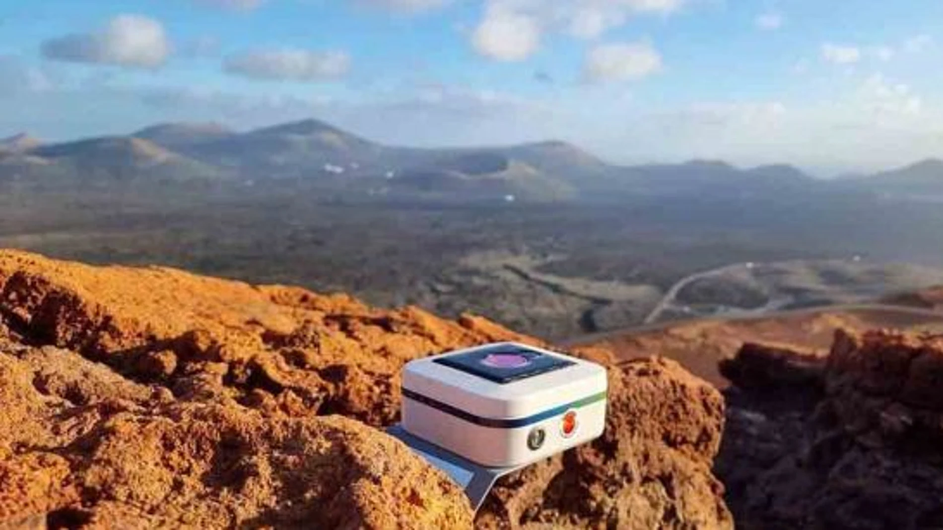 Medidor de luminosidad en el Parque Nacional de Timanfaya