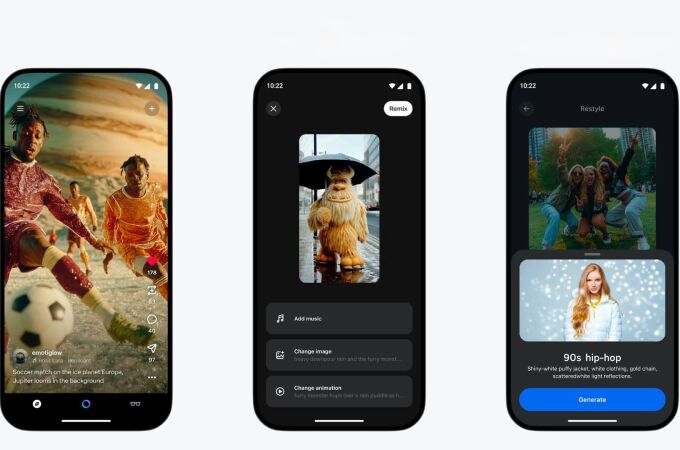 Meta lanza Vibes, un feed de vídeos al estilo TikTok, pero solo generados por IA.
