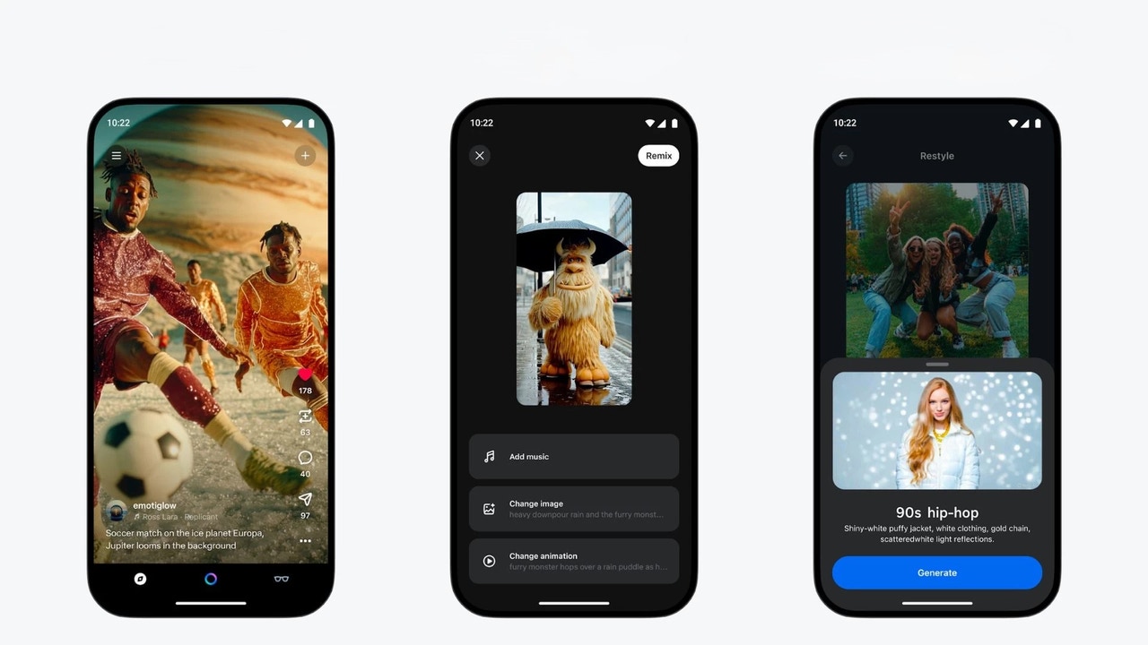 Meta lanza Vibes, un feed de vídeos al estilo TikTok, pero solo generados por IA