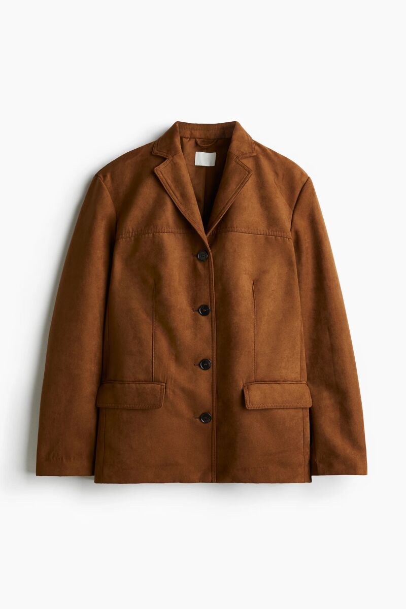 Chaqueta de efecto ante.