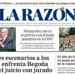 Portada de LA RAZÓN de este sábado 27 de septiembre de 2025